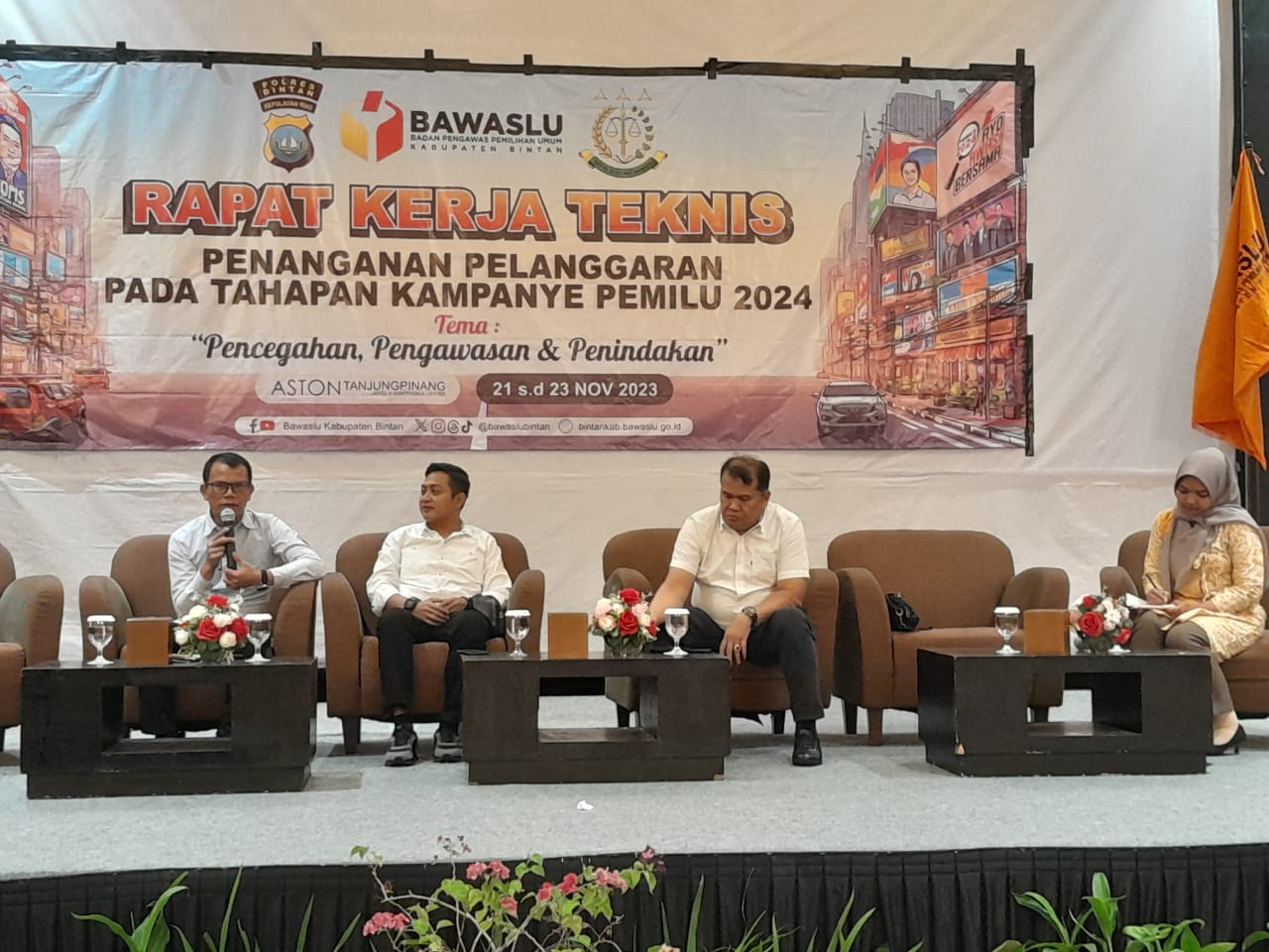 Polres Bintan Ikuti Rakernis Tahapan Kampanye Pada Pemilu 2024
