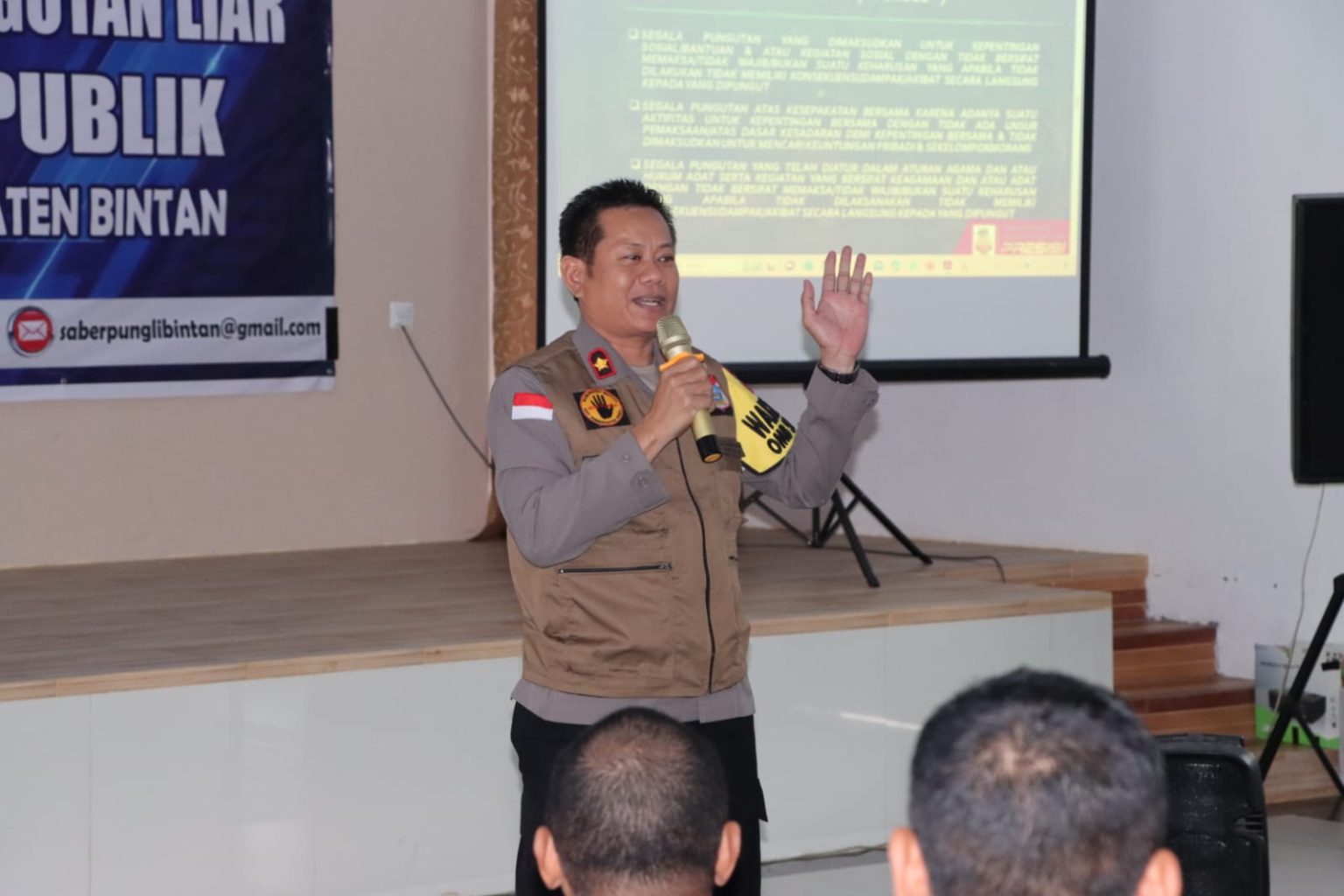 Wakapolres Bintan Pimpin Sosialisasi Antisipasi Pungutan Liar Bidang Pelayanan Publik