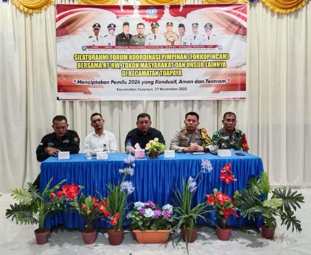 Bahas Keamanan Menjelang Pemilu Kapolsek Gunung Kijang hadiri Koordinasi Tingkat Kecamatan Toapaya