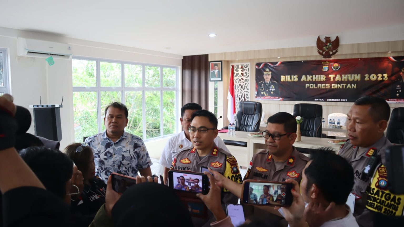 Kapolres Bintan Paparkan Keberhasilan Polres Bintan Selama Tahun 2023