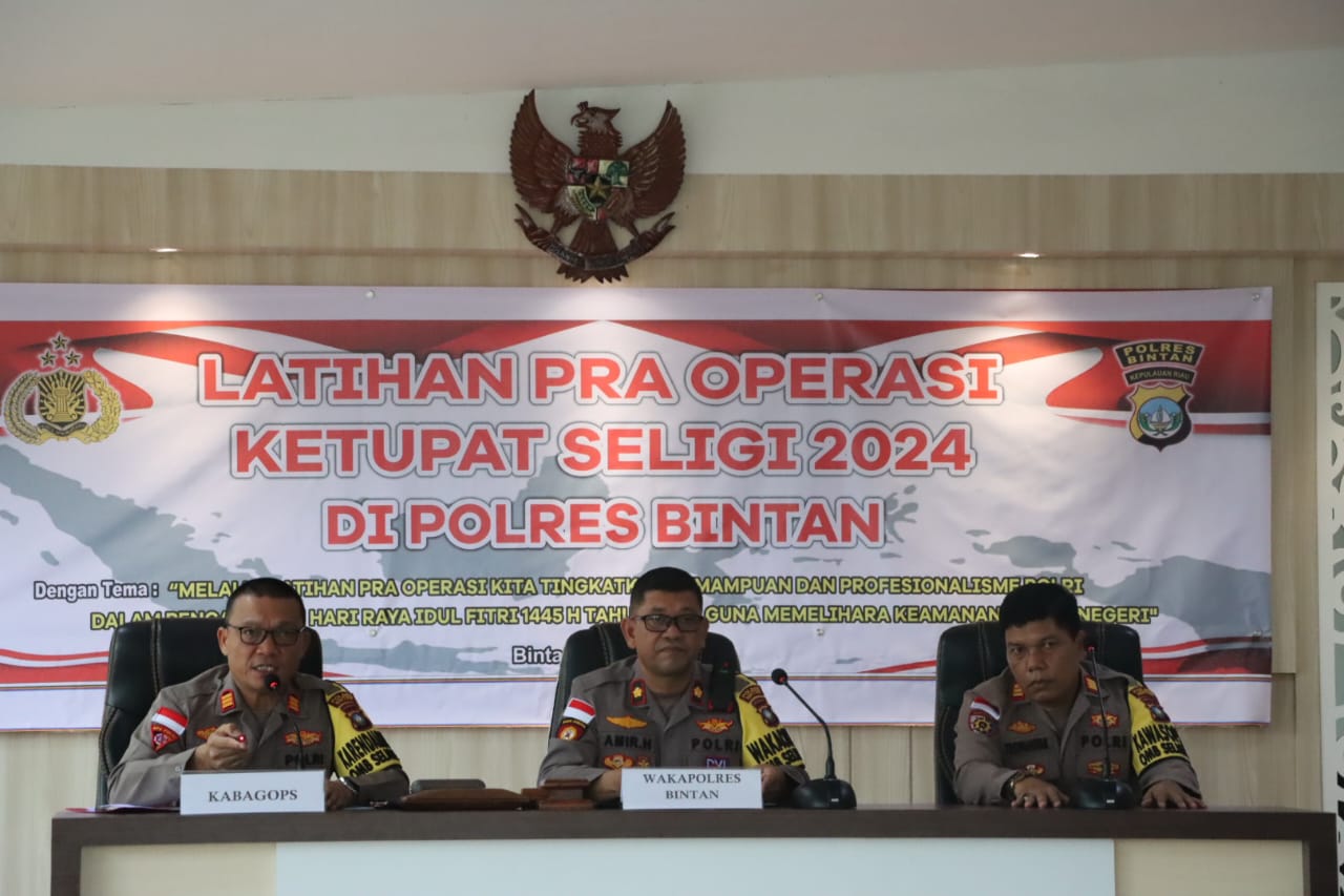 Polres Bintan Laksanakan Latihan Pra Operasi Ketupat Seligi 2024
