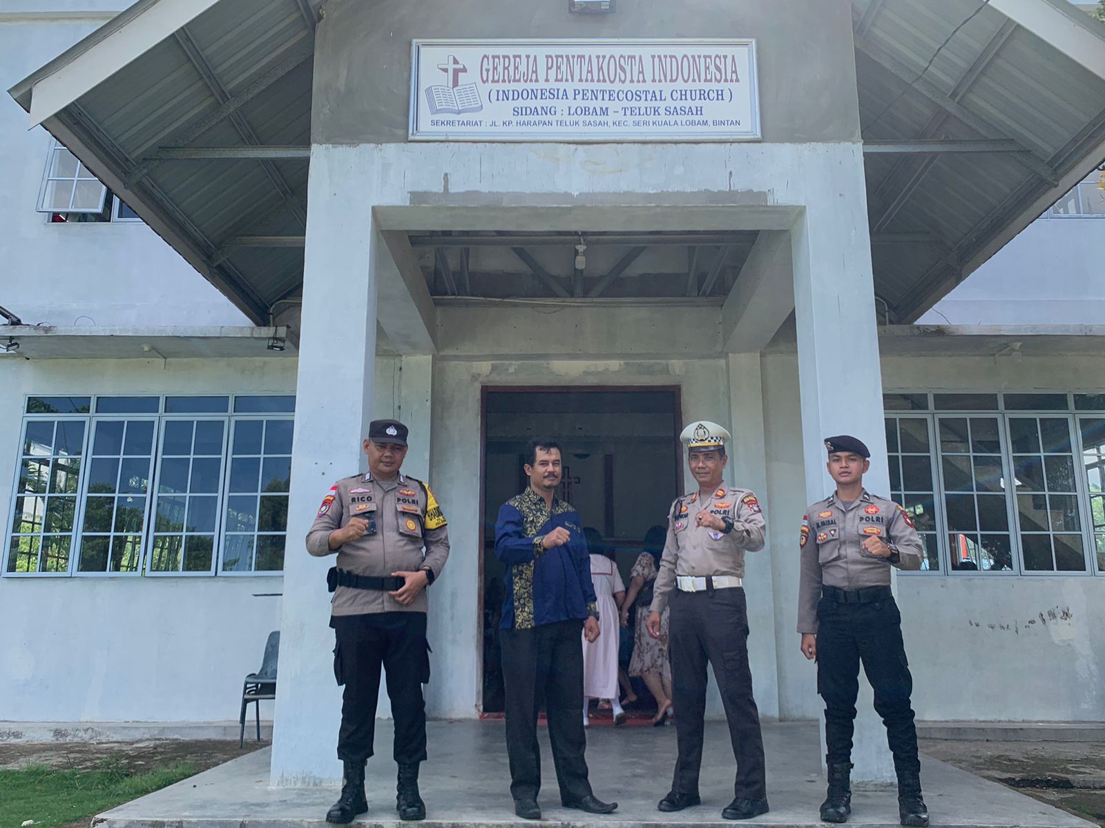 Jamin Ibadah Peringati Hari Kenaikan Isa Al-Masih, Polres Bintan Berikan Pengamanan