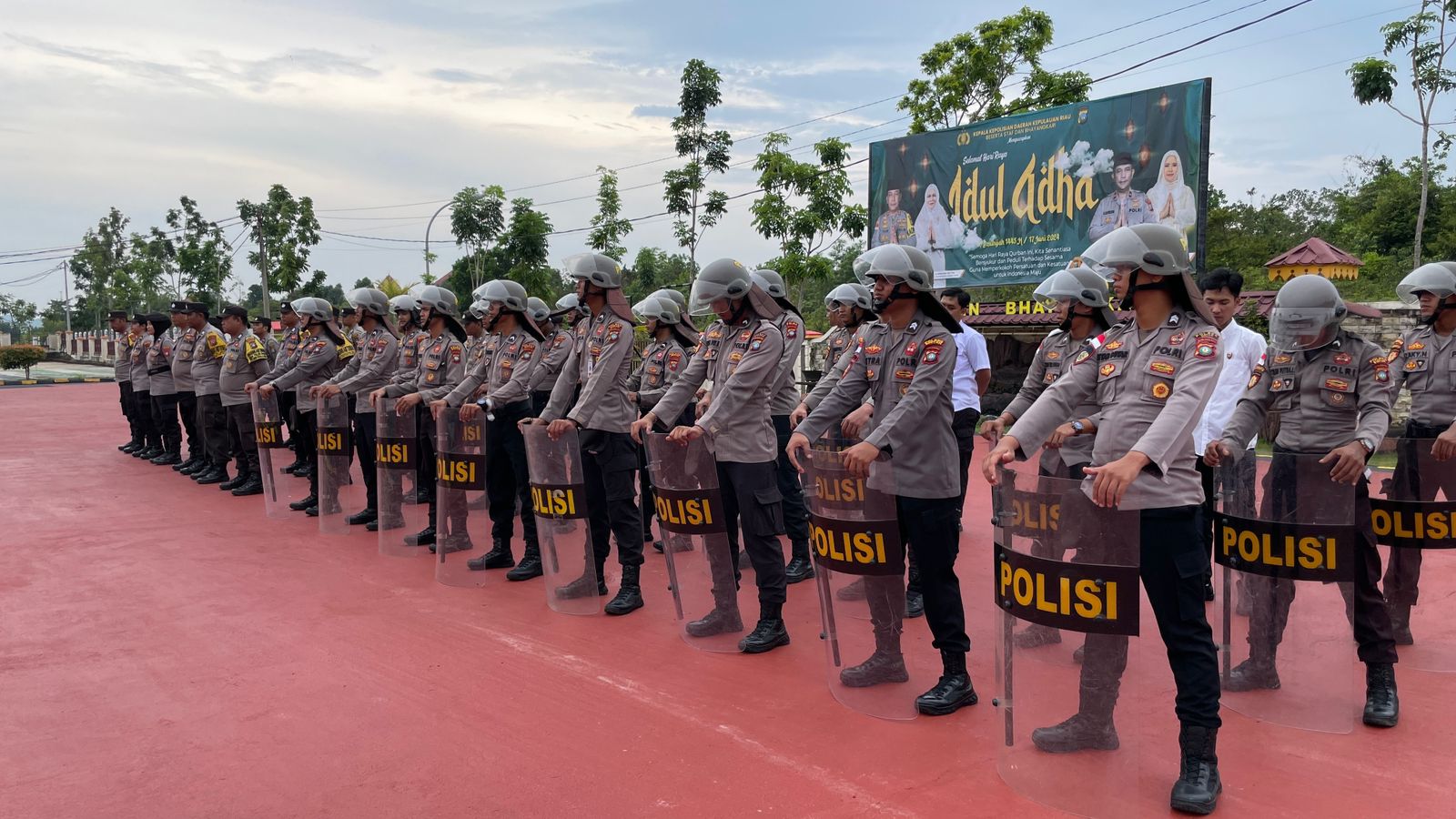 Asah Kemampuan Dalam Hadapi Pilkada, Polres Bintan Lakukan Latihan Dalmas.