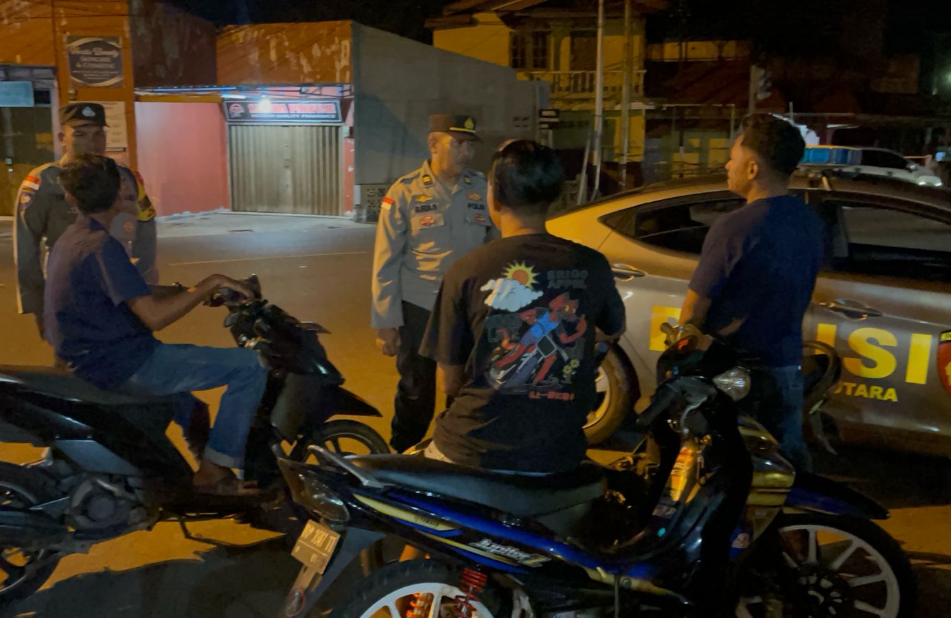Terus Jaga Kamtibmas Yang Kondusif, Polres Bintan Laksanakan Patroli Berikan Himbauan Kamtibmas