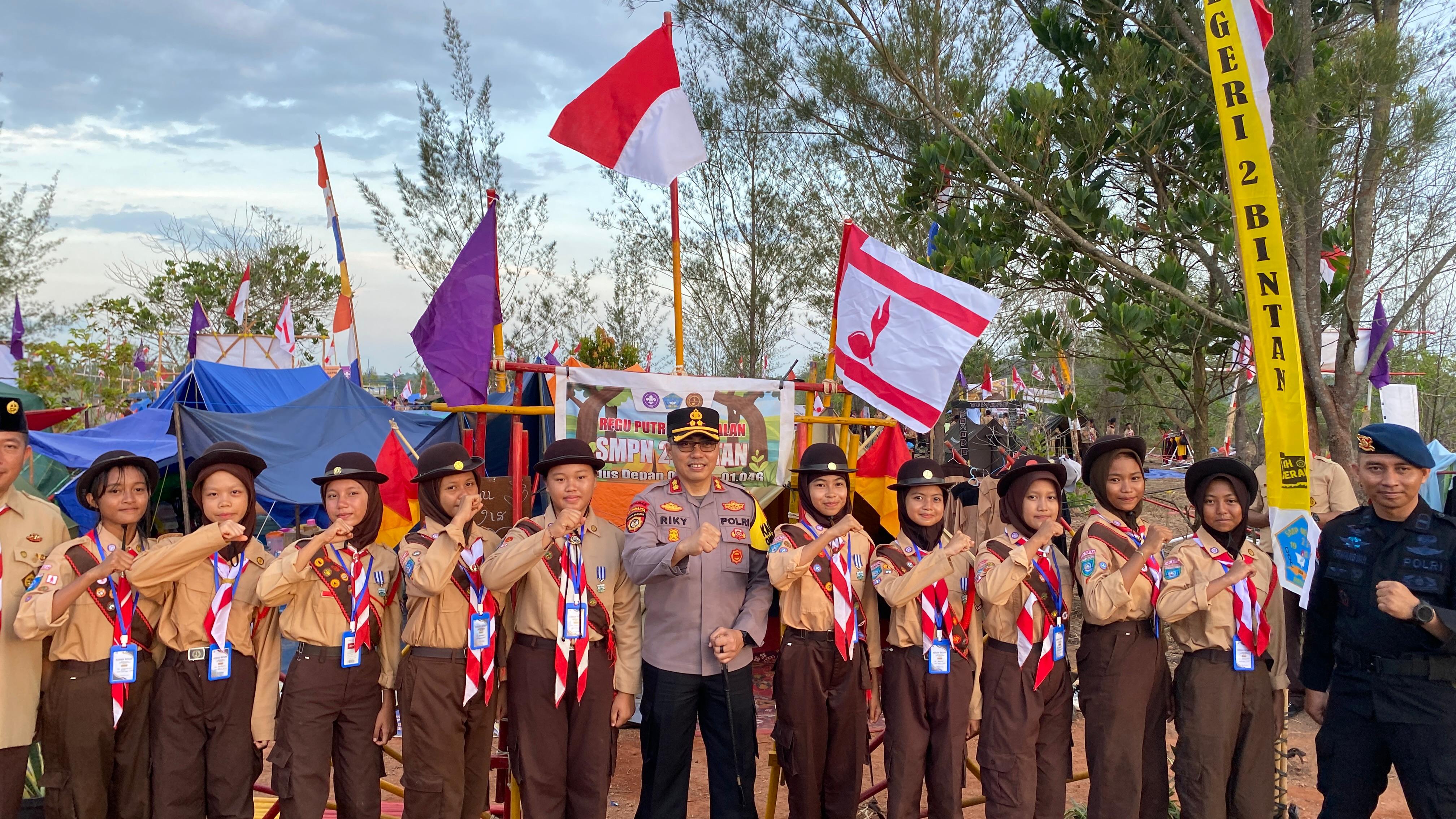 Kapolres Bintan Hadiri Upacara Hari Pramuka ke-63 Tingkat Kabupaten Bintan