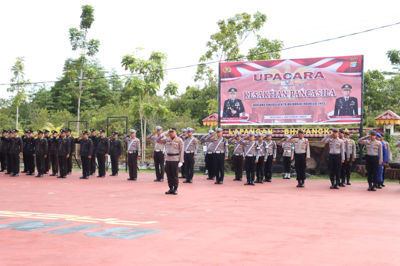 Kapolres Bintan Pimpin Upacara Hari Kesaktian Pancasila.