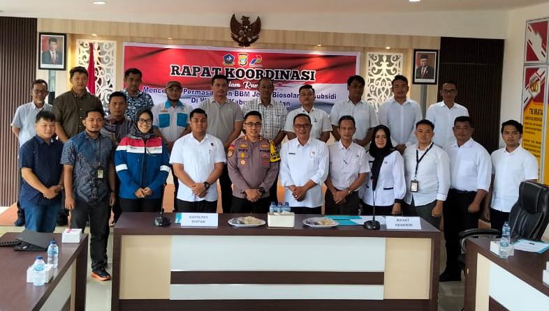 polres bintan gelar rapat koordinasi mencegah permasalahan BBM jenis biosolar bersubsidi