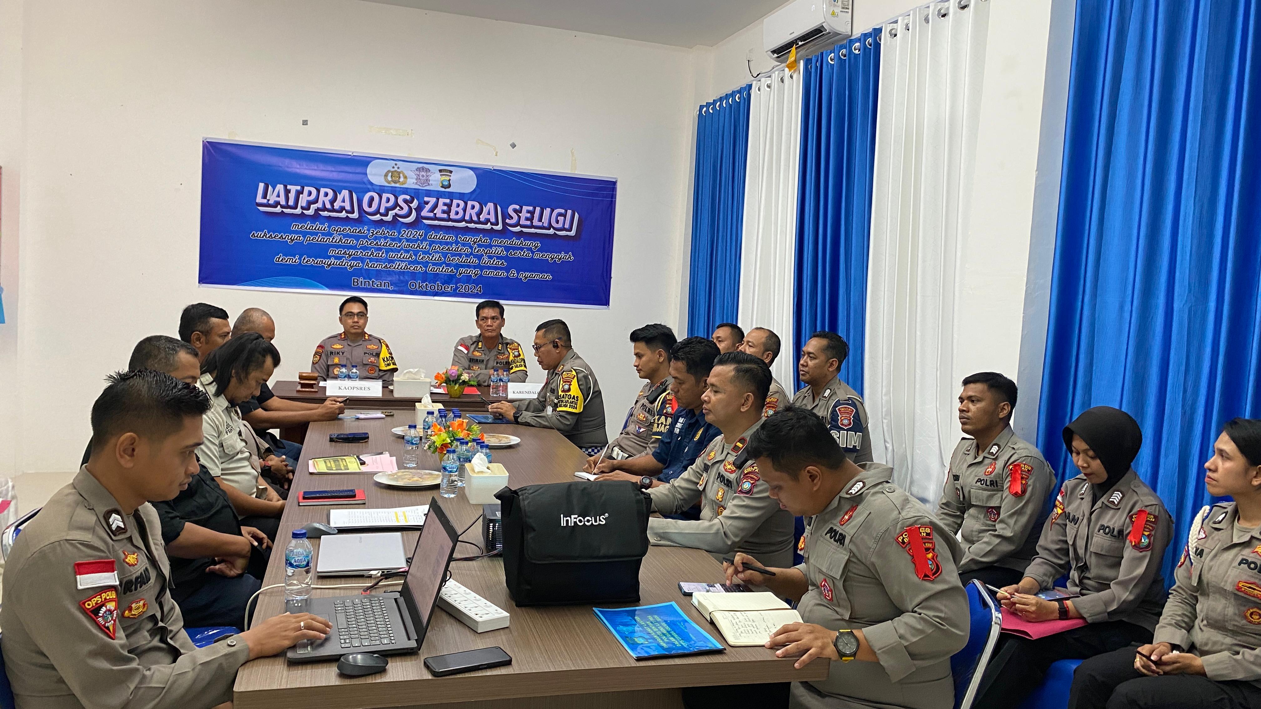 Polres Bintan Gelar Latpra Ops Zebra Seligi 2024.