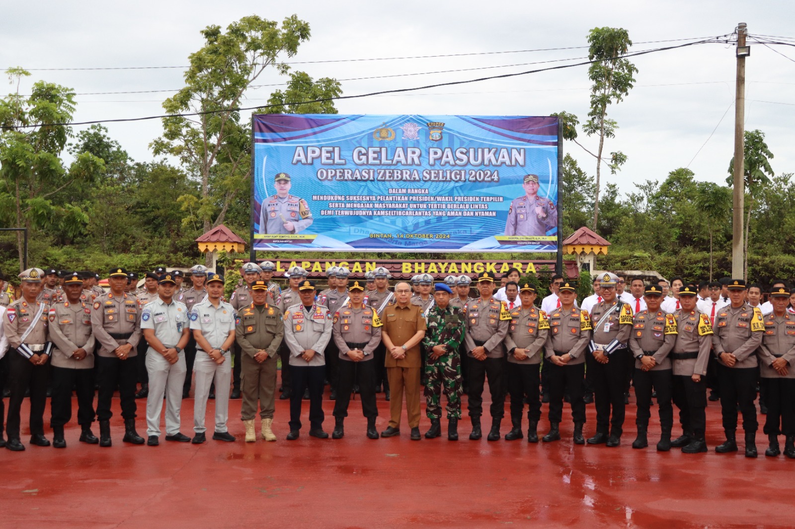 Polres Bintan Gelar Pasukan dalam rangka Operasi Zebra Seligi 2024.