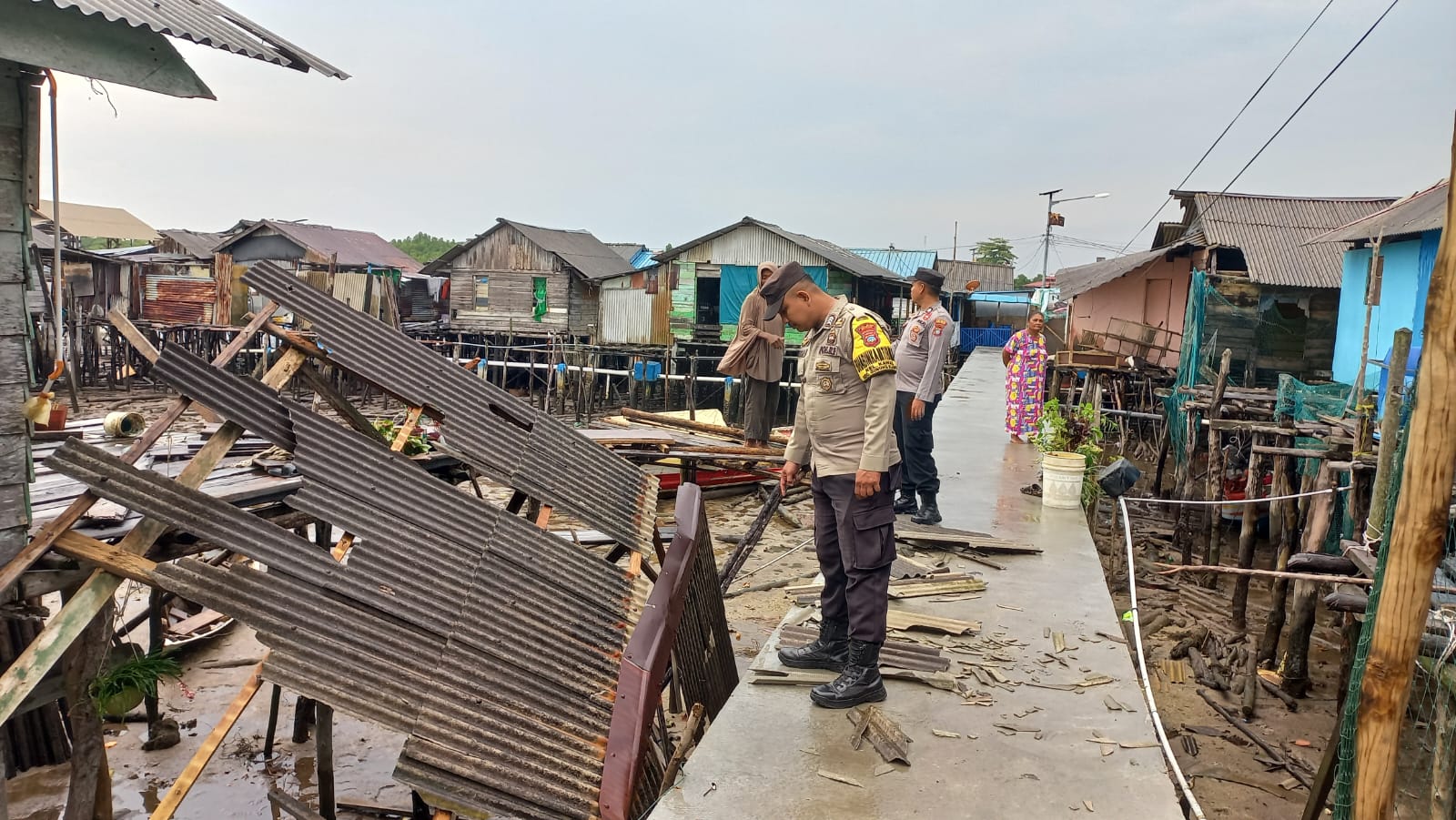 Peduli Korban Bencana, Polres Bintan Berikan Bantuan