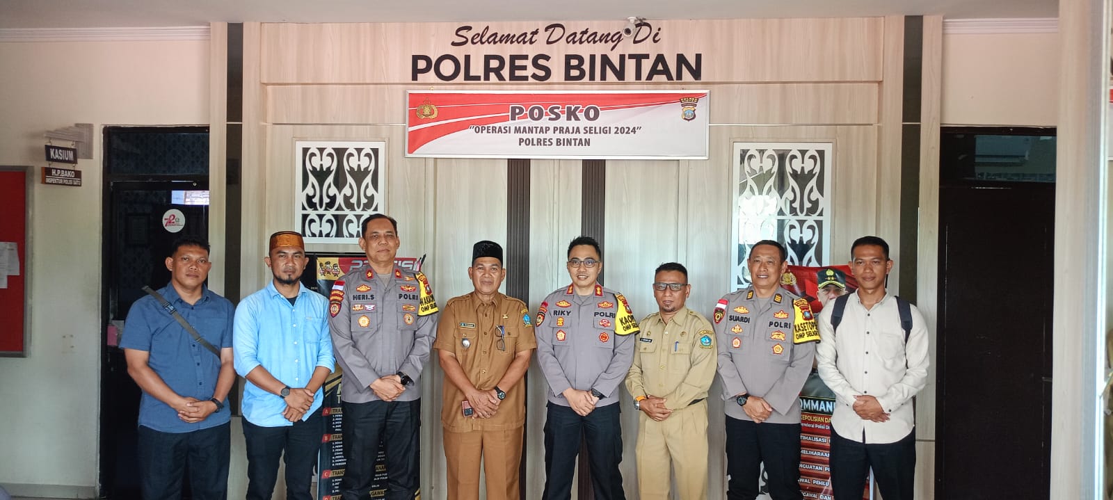 Kapolres Bintan Sambut Kedatangan BPD KKSS Bintan di Polres Bintan