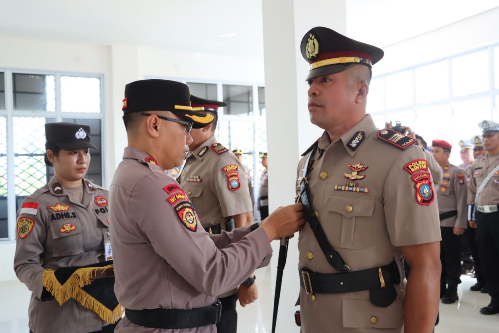 Kapolres Bintan Pimpin Serah Terima Jabatan Kasat Lantas Dan Kapolsek.
