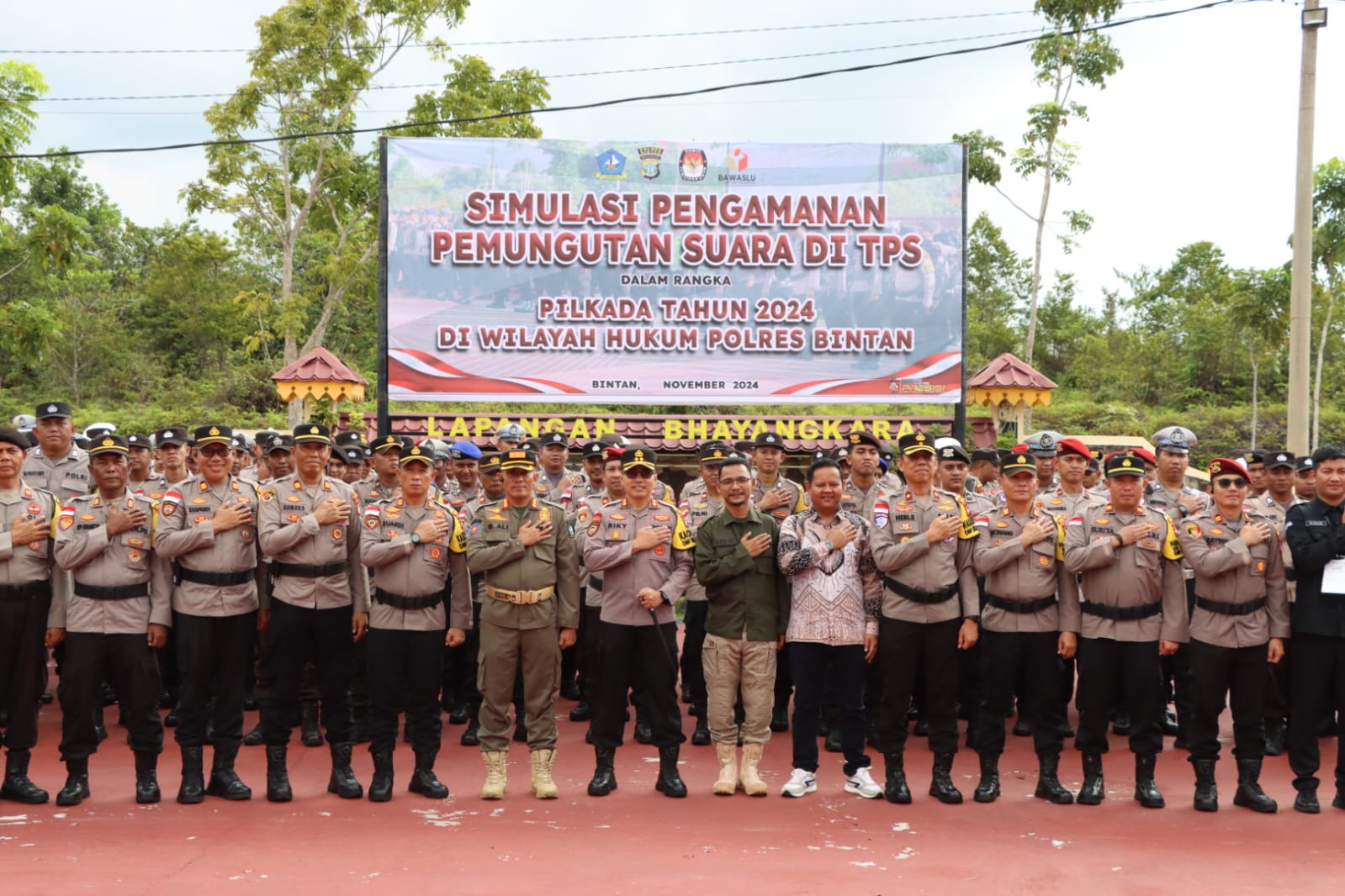 Polres Bintan Gelar Simulasi Pengamanan TPS