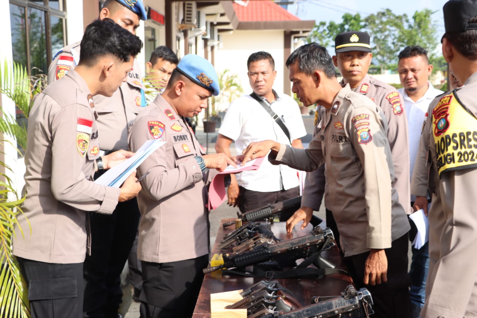 Polres Bintan gelar pengecekan senjata api dinas