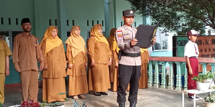 Ini Pesan Pak Bhabin Saat Jadi Irup di SD 003 Gunung Kijang