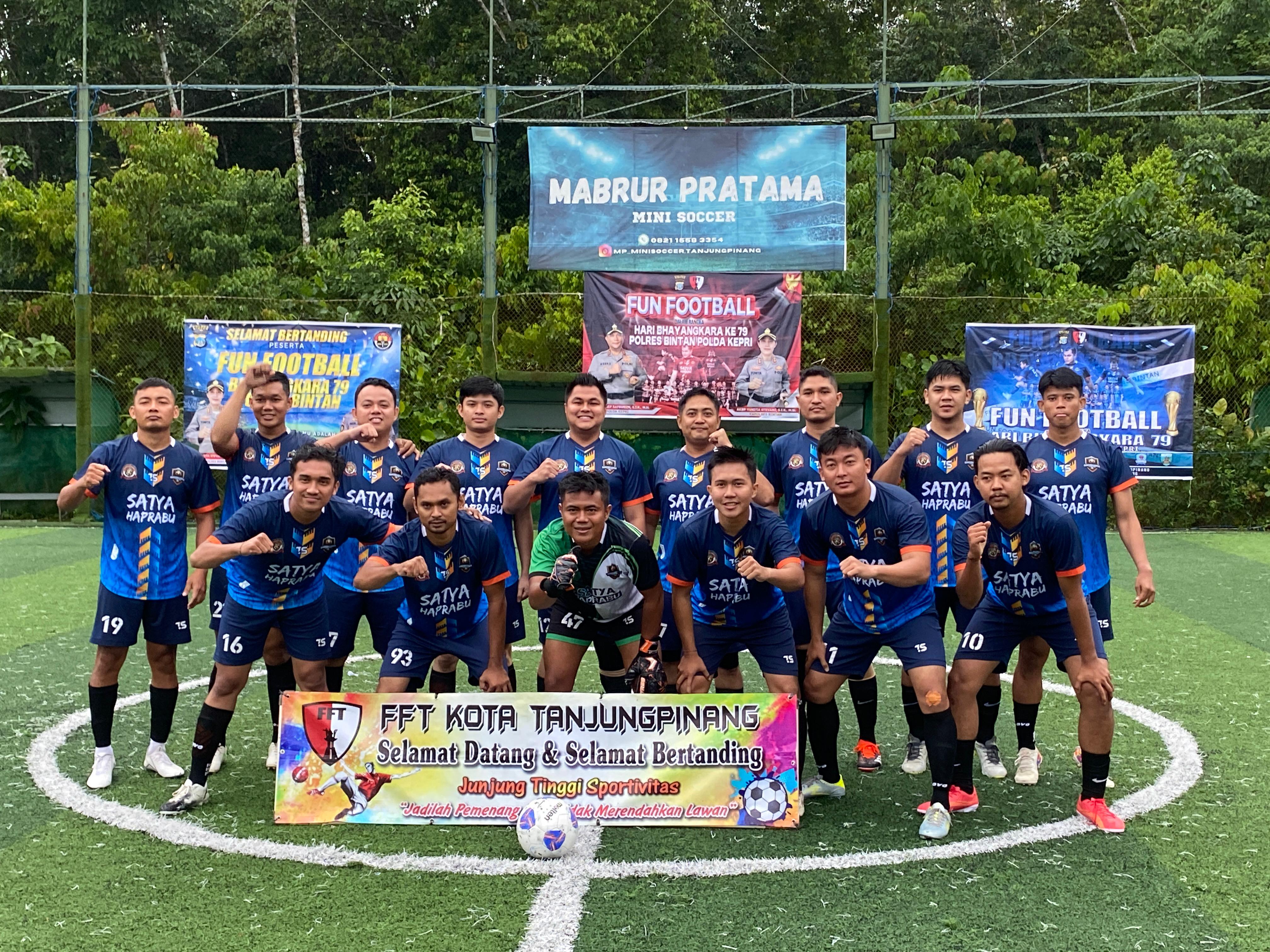 Menyambut Hari Bhayangkara ke 79, Polres Bintan Gelar Event Fun Football Minisoccer