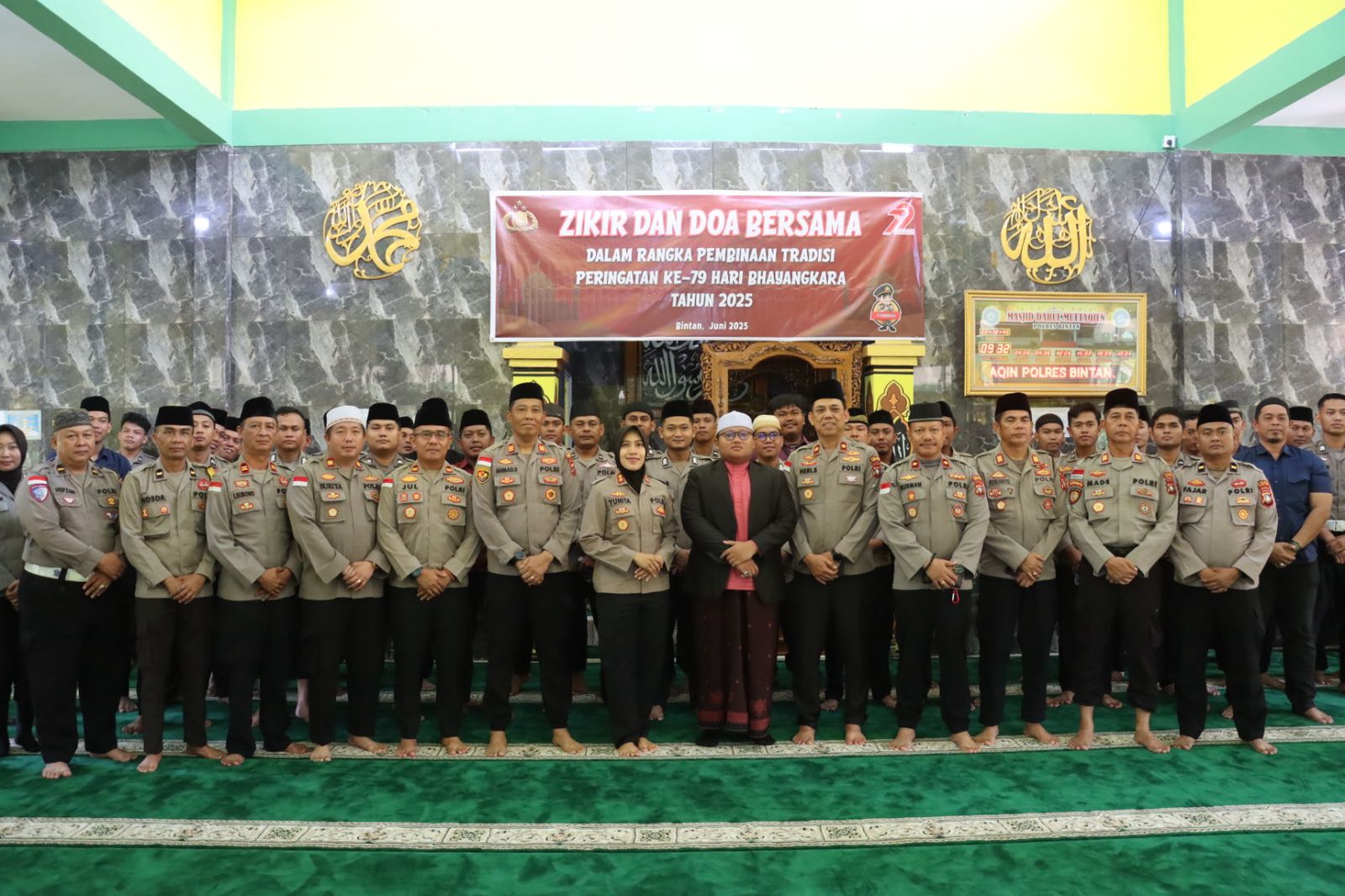 Polres Bintan Zikir dan Do’a Bersama Dalam Rangka Memperingati Hari Bhayangkara ke-79