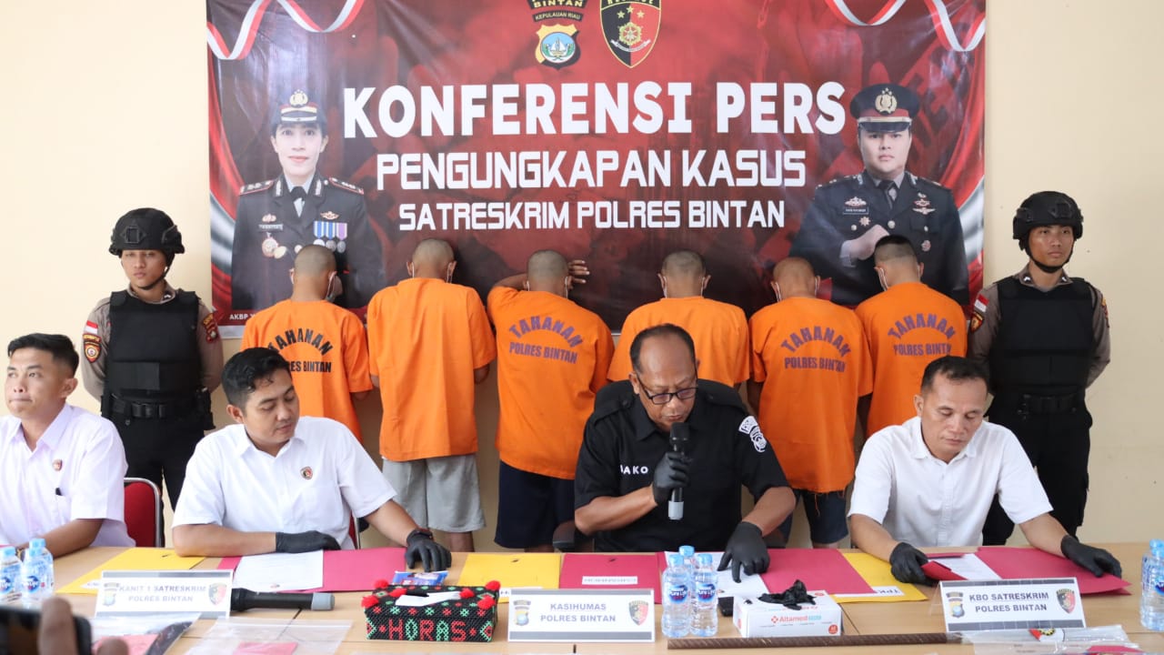 Press Release Pengungkapan Dugaan Kasus Tindak Pidana Yang Terjadi Di Wilayah Hukum Kabupaten Bintan